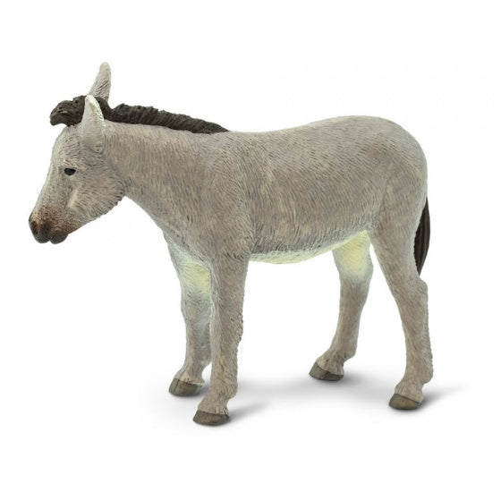boerderijdier ezel junior 11 cm rubber grijs