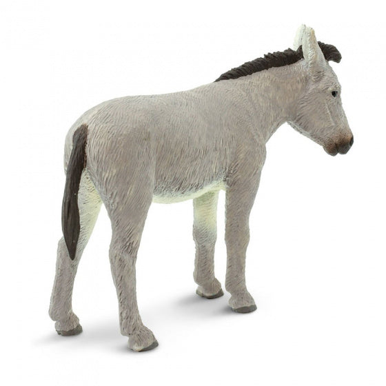 boerderijdier ezel junior 11 cm rubber grijs