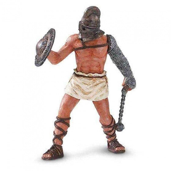 speelfiguur Gladiator junior 5 cm bruin/grijs