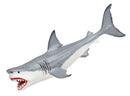 haai Megalodon junior 19 cm rubber grijs/wit