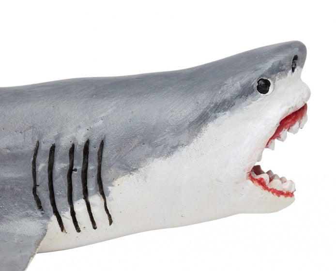 haai Megalodon junior 19 cm rubber grijs/wit