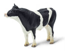 Holstein stier junior 13 cm rubber zwart/wit