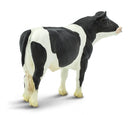 Holstein stier junior 13 cm rubber zwart/wit