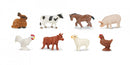 mini-figuren Good Luck boerderij 2 cm rubber 8 stuks