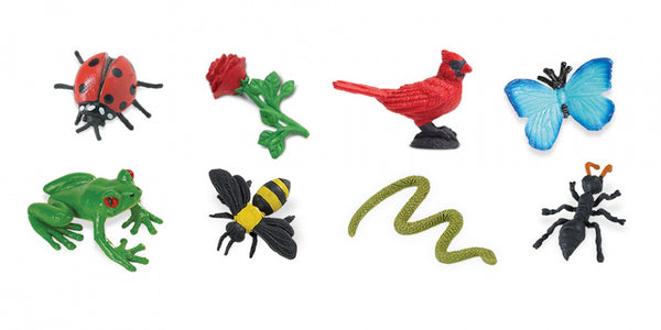 mini-figuren Good Luck tuin 2 cm rubber 8 stuks