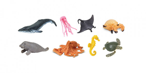 mini-figuren Good Luck zeedieren 2 cm rubber 8 stuks