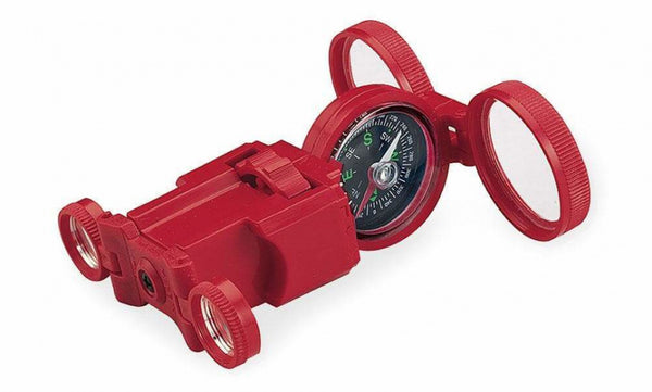 multifunctioneel kompas Optic One junior 9 x 5 cm rood