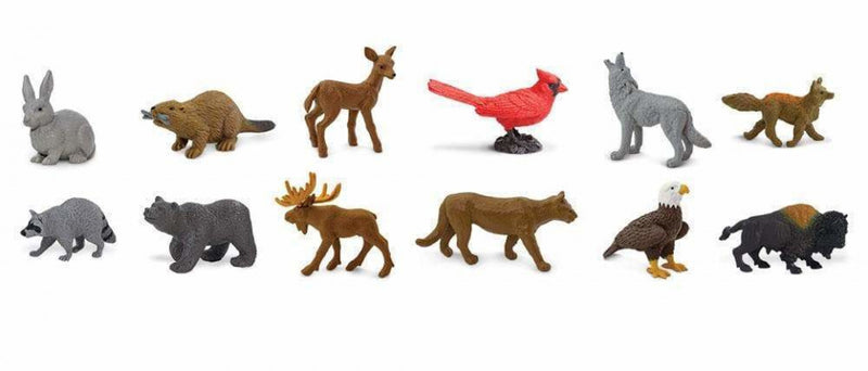 speelset Nature Toob junior bruin/grijs/rood 12-delig