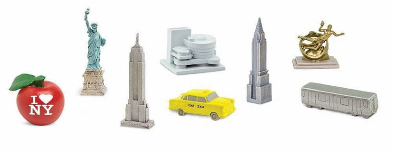 speelset New York City Toob junior grijs/rood/geel 8-delig