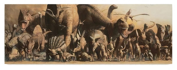 poster Dinosaurus Panorama 91,5 x 32 cm papier