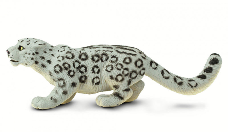 wilde dieren Sneeuwluipaard junior 13,3 cm grijs/wit