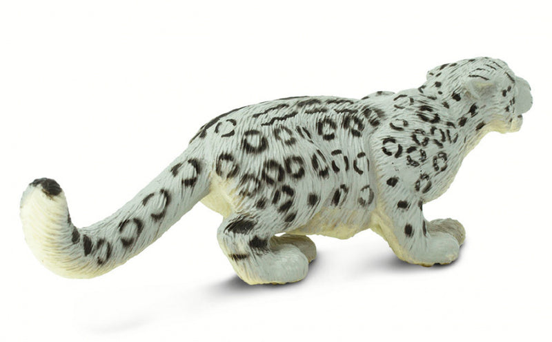 wilde dieren Sneeuwluipaard junior 13,3 cm grijs/wit