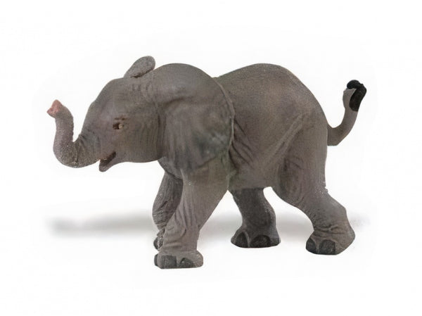 speeldier Afrikaanse olifantkalf junior 8 cm grijs