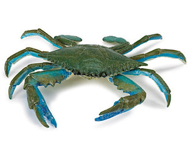 speeldier Atlantische krab 19 cm groen/blauw
