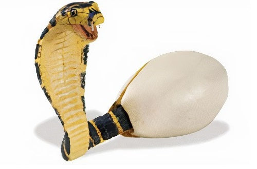 speeldier baby cobra 9,5 cm geel/zwart