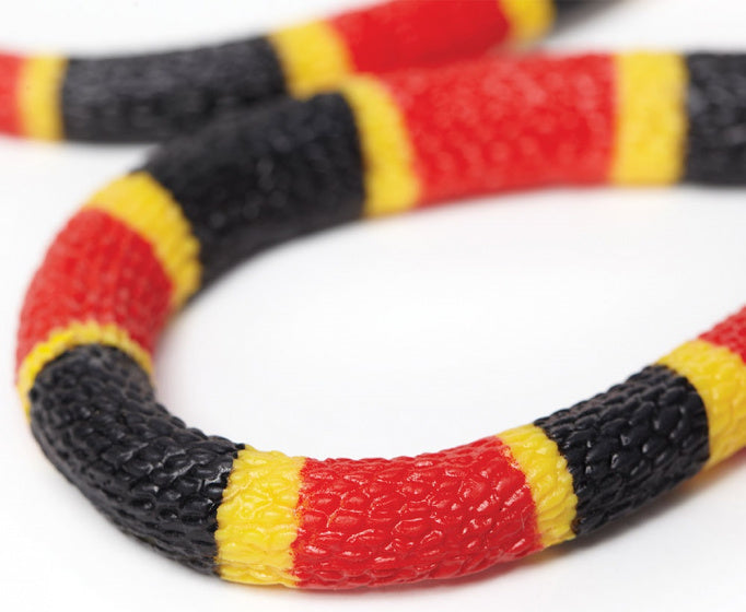 speeldier koraalslang 27,5 cm rood/geel/groen