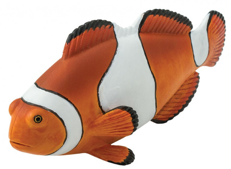 speeldier clownvis 12 cm wit/oranje