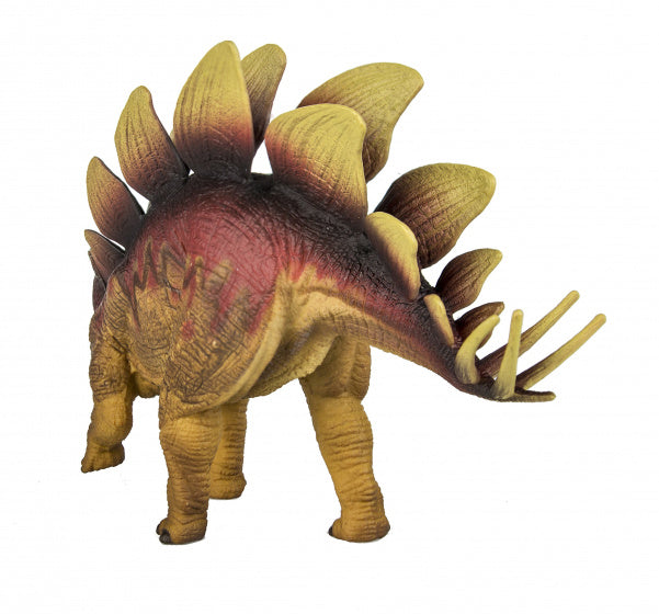 speeldier stegosaurus junior 17 cm geel/bruin
