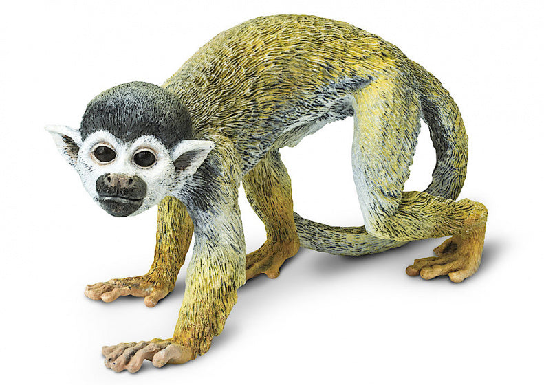 speeldier doodshoofdaapje junior 14,5 cm geel/grijs