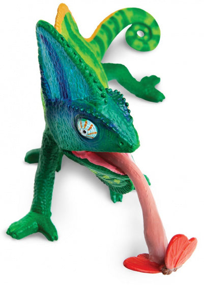 speeldier kameleon 23,5 cm groen/blauw