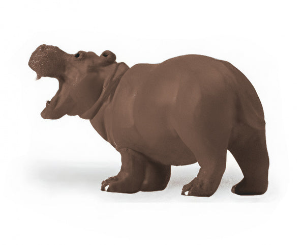 speeldier nijlpaardbaby junior 14 cm bruin