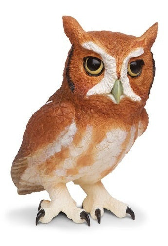 speeldier Oostelijke schreeuwuil 12,75 cm bruin/wit