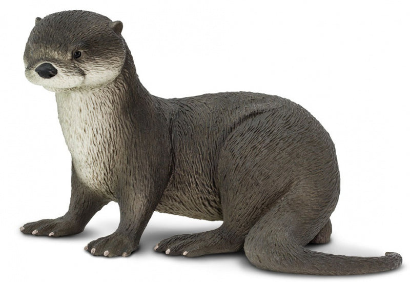 speeldier otter 14 cm bruin/wit
