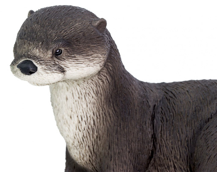 speeldier otter 14 cm bruin/wit