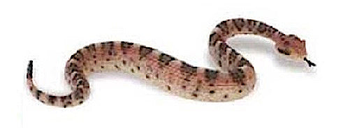 speeldier ratelslang 22,5 cm bruin