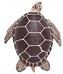 speeldier zeeschildpad 21 cm bruin/geel