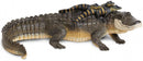 speeldieren alligator met jongen 29,2 cm groen/bruin
