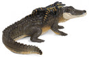 speeldieren alligator met jongen 29,2 cm groen/bruin