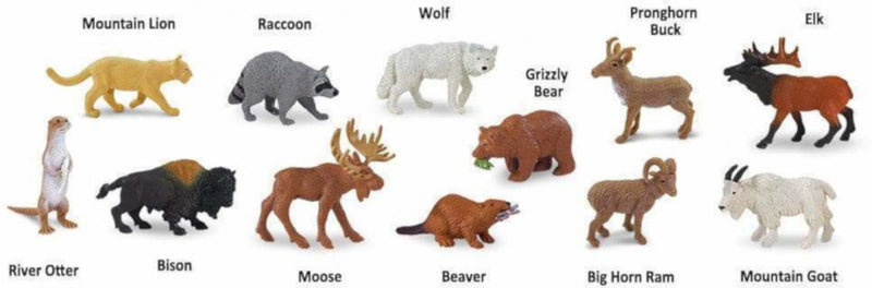 speelfigurenset North American Wildlife junior 12-delig