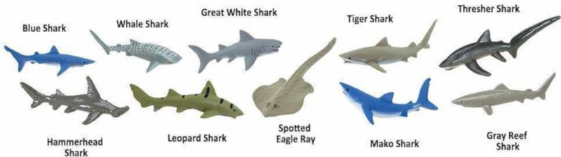 speelfigurenset Sharks junior 10-delig
