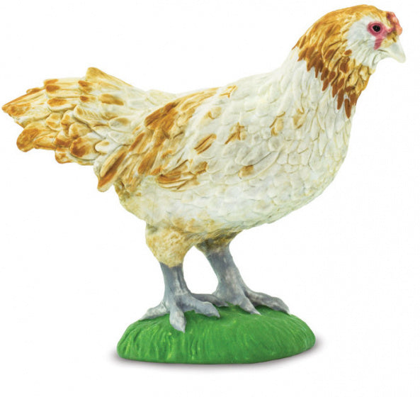 speeldier Ameraucana kip junior 6 x 4,5 cm wit