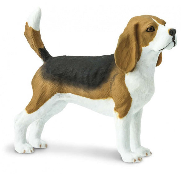 speeldier beagle 6,5 cm zwart/wit/bruin