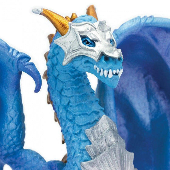 speelfiguur draak junior 9 x 15,5 cm blauw