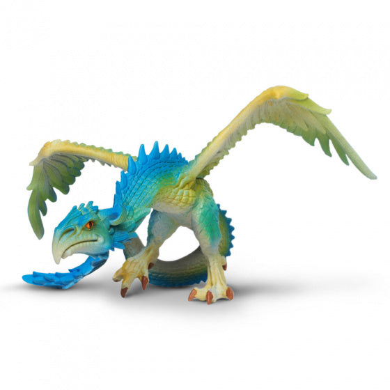 speelfiguur draak Wyvern junior 18 cm blauw