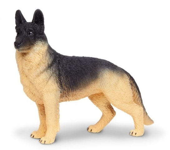 speeldier Duitse herder 9 cm bruin/zwart