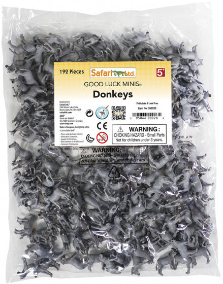 speelset Good Luck Minis ezels 2,5 cm grijs 192-delig