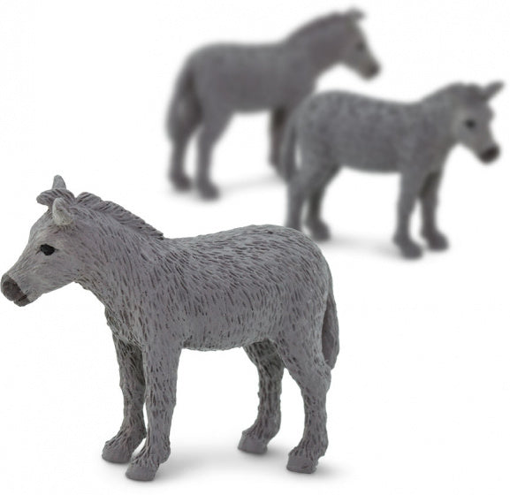 speelset Good Luck Minis ezels 2,5 cm grijs 192-delig