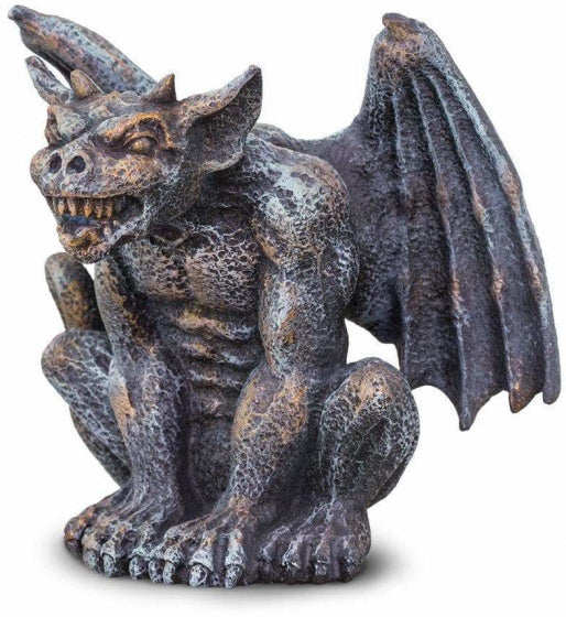 speelfiguur Gargoyle jongens 9 cm zilver/brons
