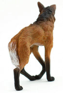 speelfiguur Manenwolf junior 10 x 8,5 cm rubber bruin