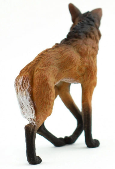 speelfiguur Manenwolf junior 10 x 8,5 cm rubber bruin