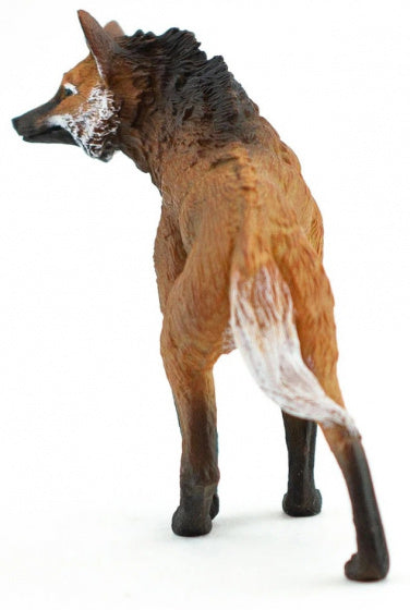 speelfiguur Manenwolf junior 10 x 8,5 cm rubber bruin