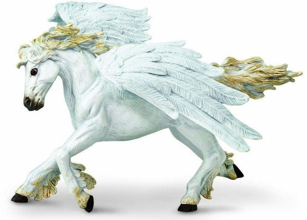 speelfiguur Pegasus junior 12,3 x 14,1 cm wit/goud