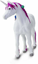 speelfiguur Pink Unicorn meisjes 14 cm wit/lila