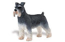 speeldier schnauzer 7,5 cm grijs/wit