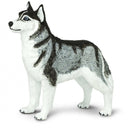 speeldier Siberische husky 8,25 cm zwart/wit