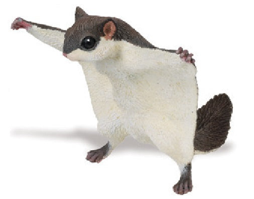 speeldier vliegende eekhoorn 18 x 12 cm bruin/wit